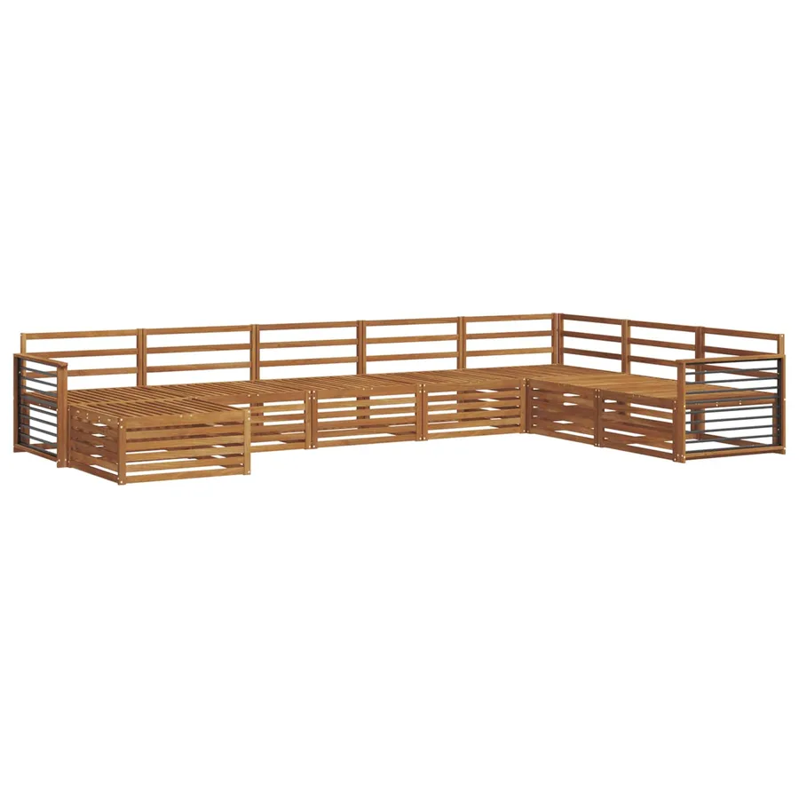 Ensembles de canapés 8 pcs Naturel Bois d'Acacia Massif - 2