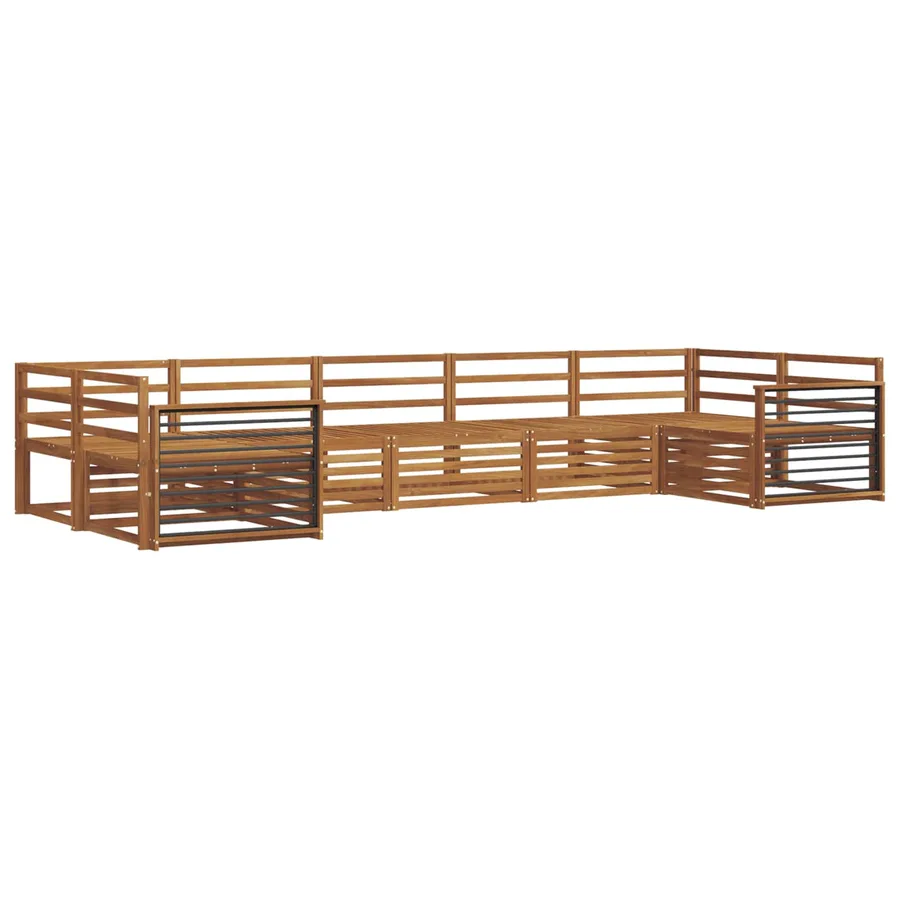 Ensembles de canapés 7 pcs Naturel Bois d'Acacia Massif - 2