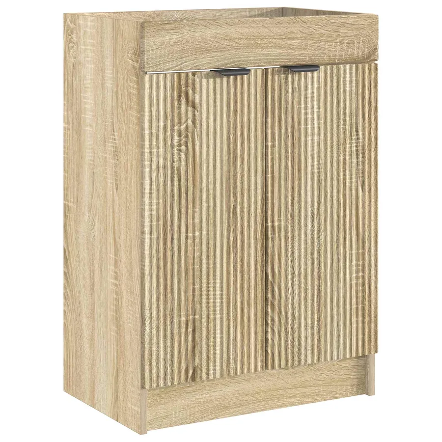 Ensemble de mobilier de salle de bain Chêne Sonoma - 4