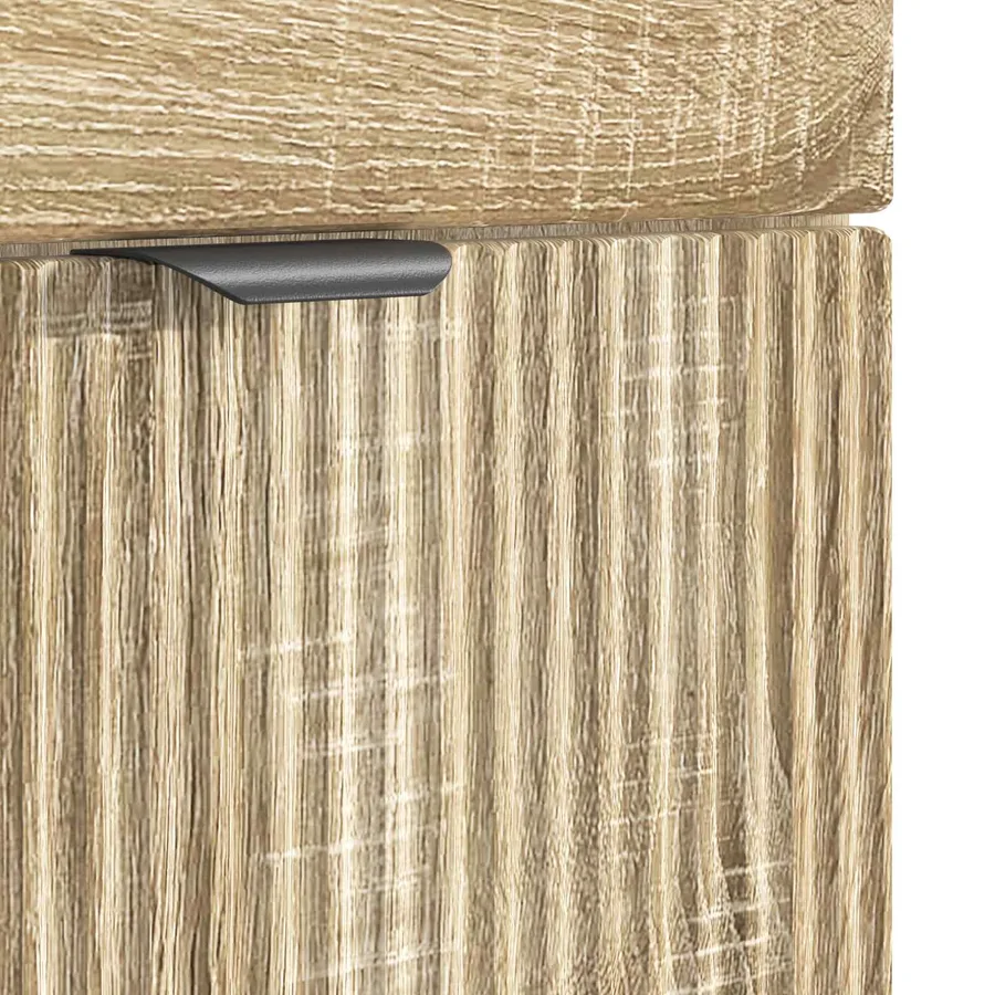 Ensemble de mobilier de salle de bain Chêne Sonoma - 9