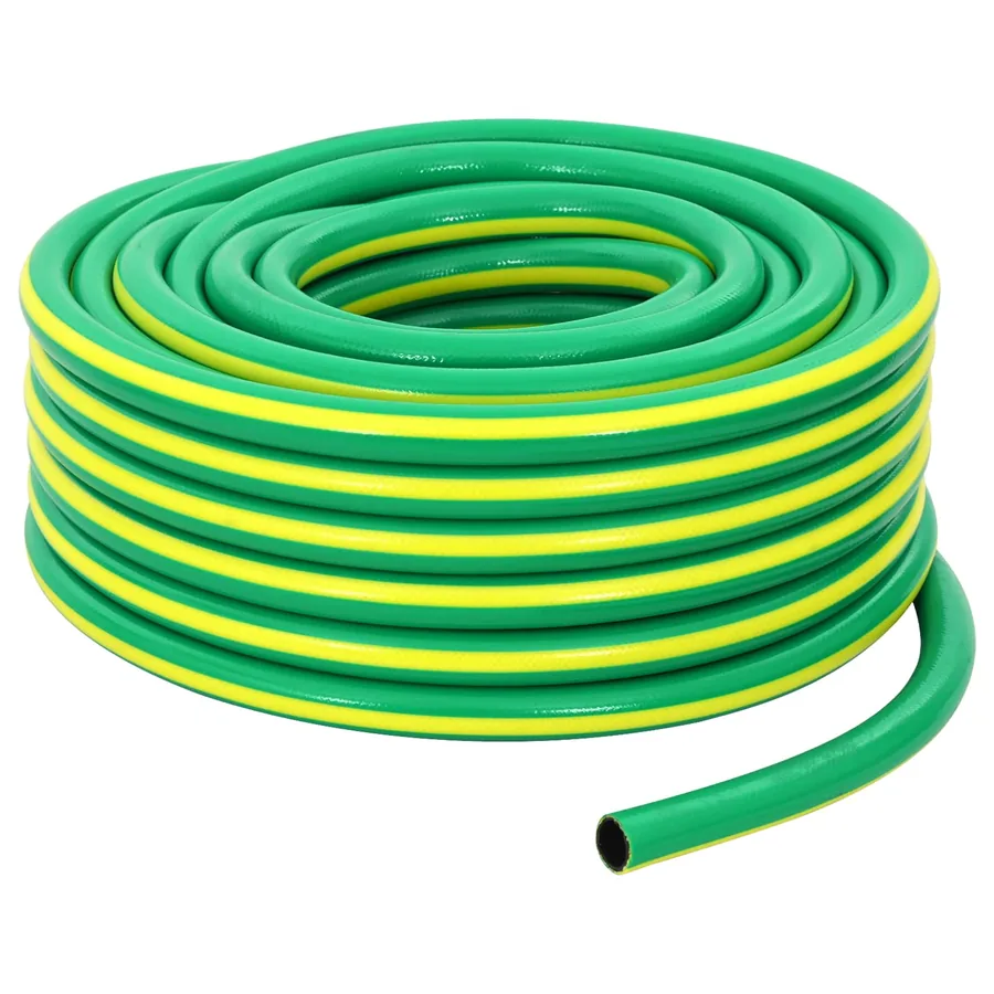 Tuyau de jardin 5 couches Vert et jaune 1 / 2'' 10 m PVC