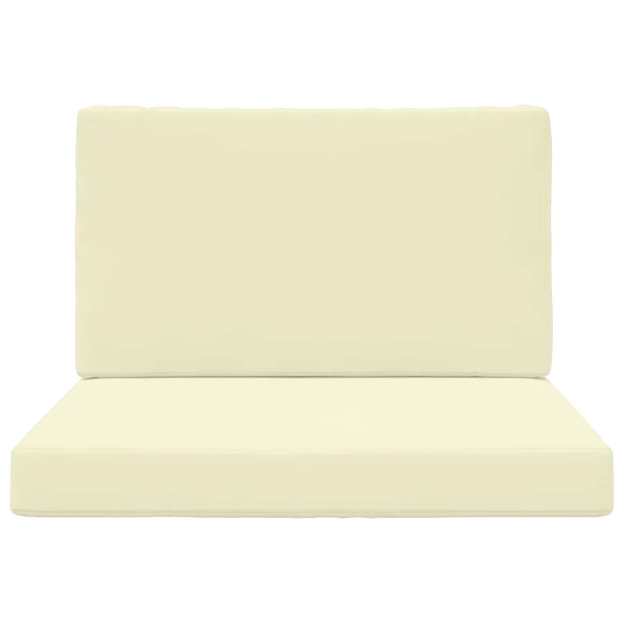 Coussin de canapé d'extérieur 2 pcs Crème Polyester - 6