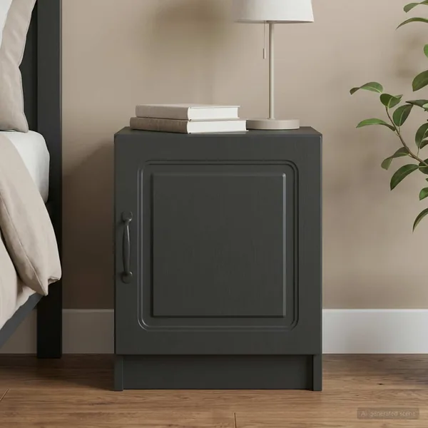 Cabinet de chevet Noir 43 x 34,5 x 47 cm Bois d'ingénierie