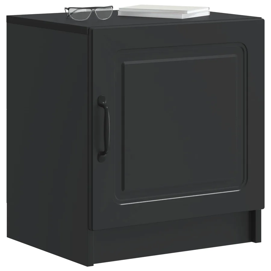 Cabinet de chevet Noir 43 x 34,5 x 47 cm Bois d'ingénierie - 3