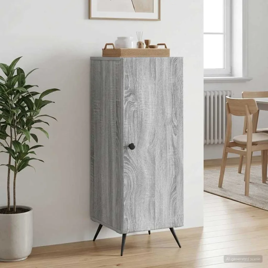 Buffet Sonoma gris 33 x 34,5 x 90 cm Bois d'ingénierie - 4