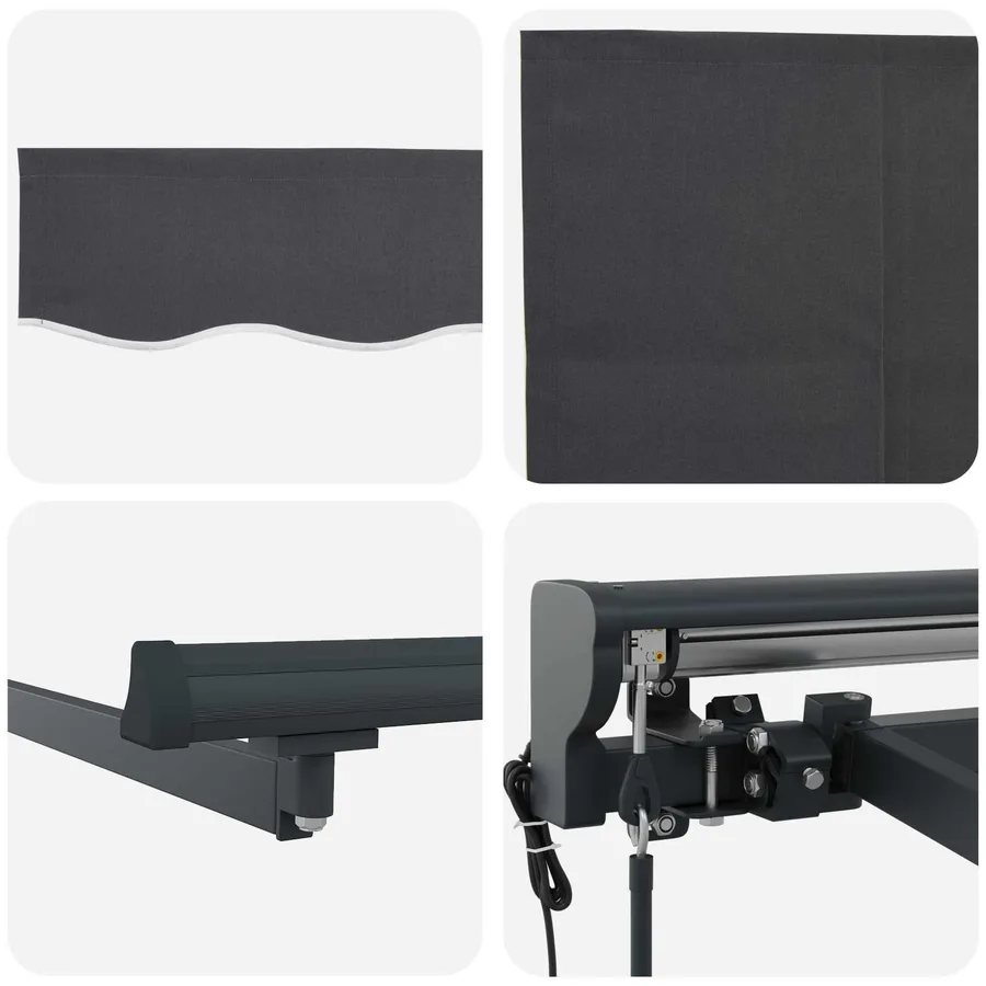 Auvent rétractable électrique Anthracite 4 x 2 m - 7