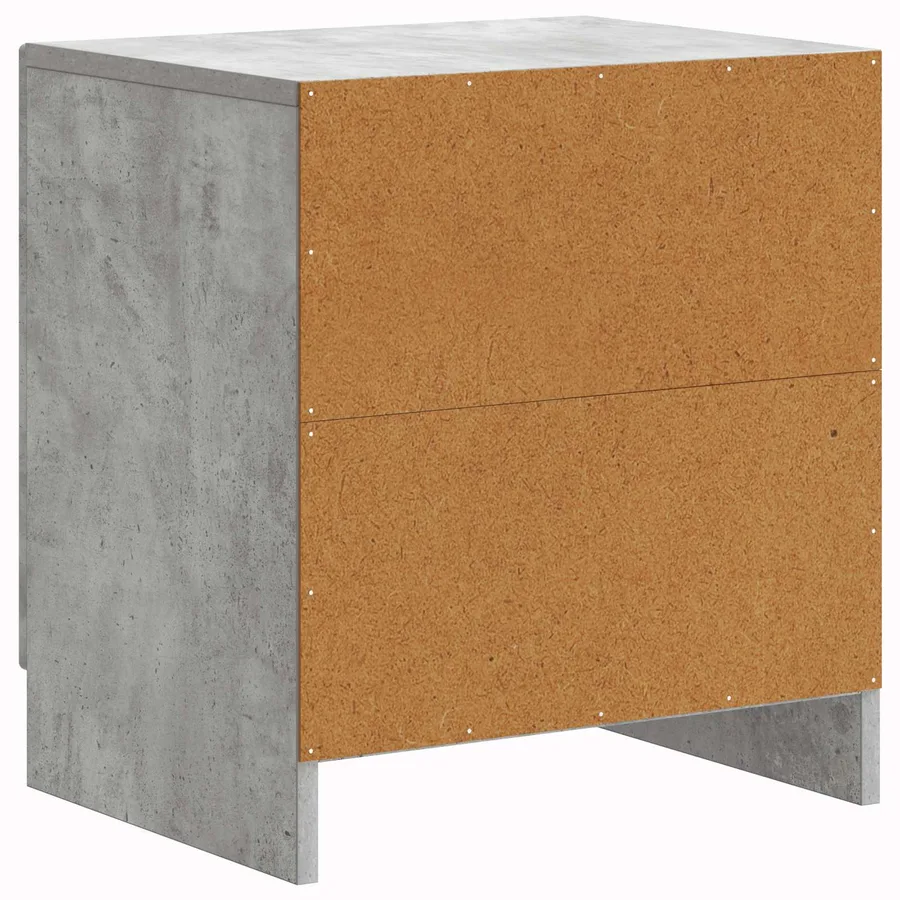 Cabinet de chevet 2 pcs Gris béton 43 x 34,5 x 47 cm - 9