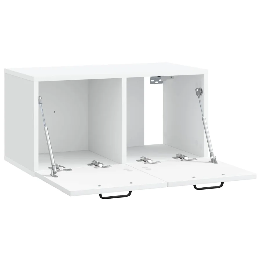 Meuble TV mural Blanc 59,5 x 31 x 30 cm Bois d'ingénierie - 5