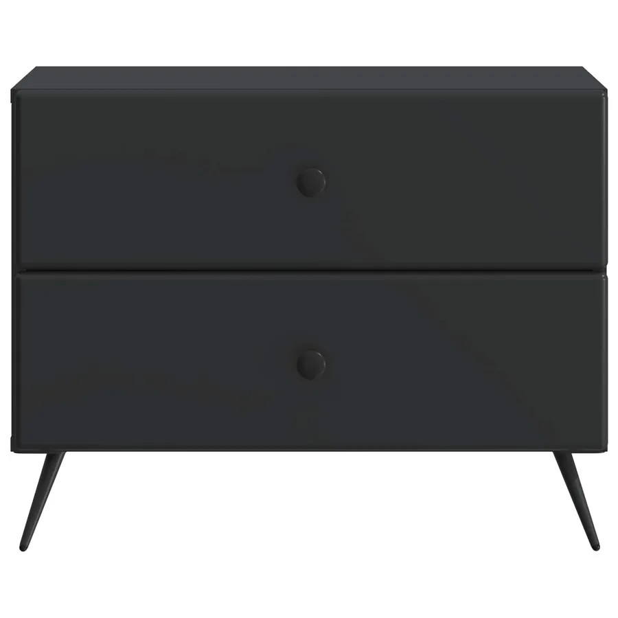 Cabinet de chevet Noir 62 x 34,5 x 47,5 cm Bois d'ingénierie - 5