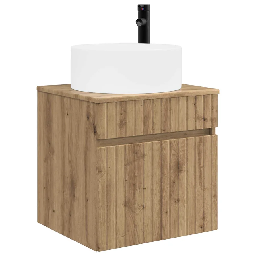 Ensemble d'armoire de salle de bain 4 pc Chêne artisanal - 5