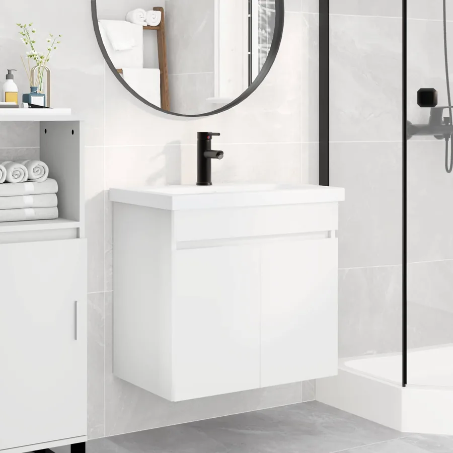 Meuble de salle de bain avec robinet Blanc 61 x 40 x 74,5 cm