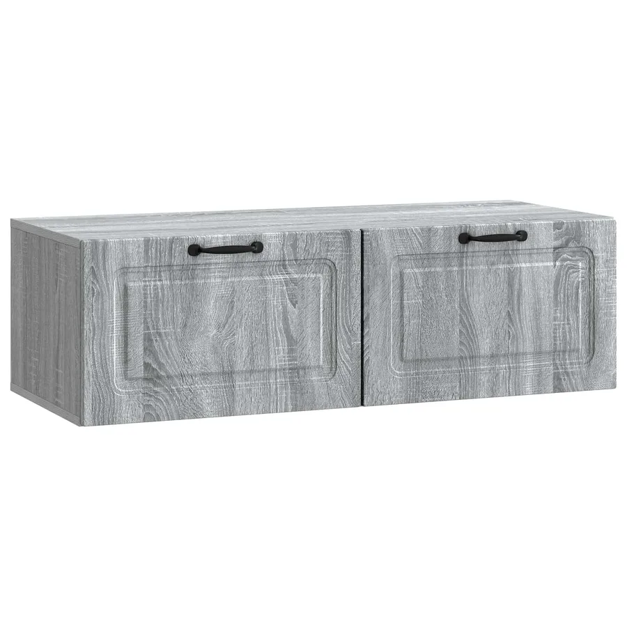 Meuble TV mural Sonoma gris 98 x 41 x 30 cm Bois d'ingénierie - 2