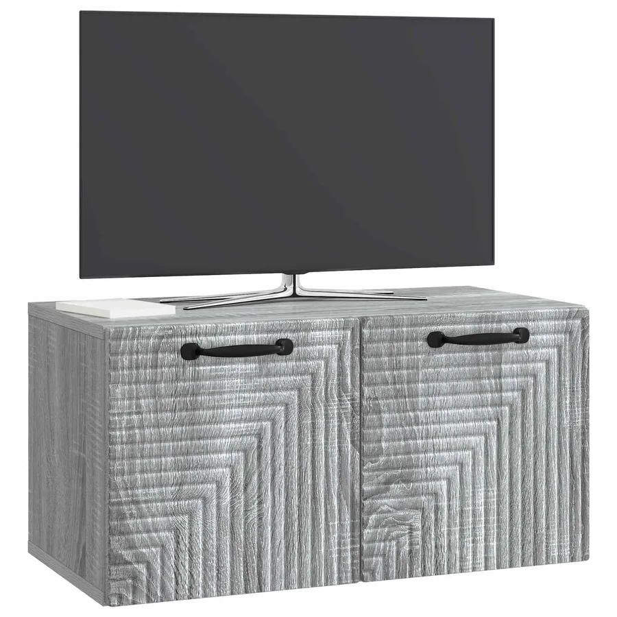 Meuble TV mural Sonoma gris 59,5 x 31 x 30 cm Bois d'ingénierie - 3