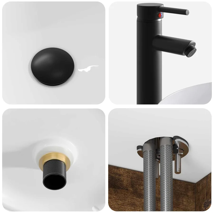 Ensemble d'armoire de salle de bain 5 pcs Chêne fumé - 10