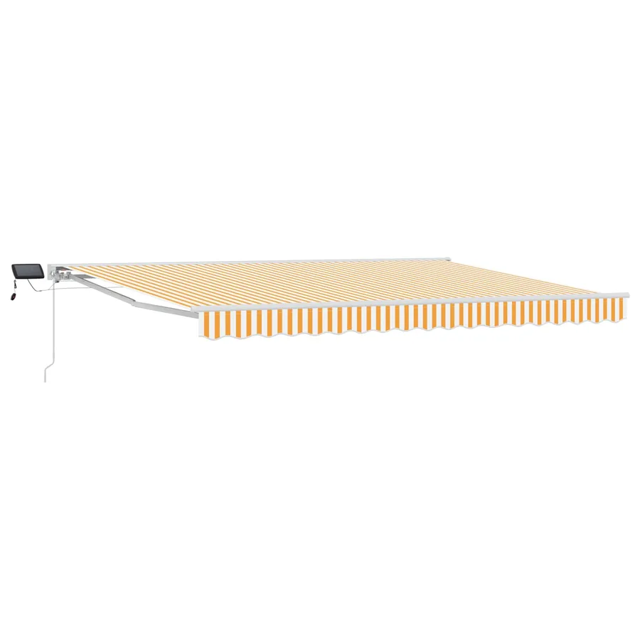 Cadre de store manuel avec LEDs Jaune et blanc 4 x 2 m - 2