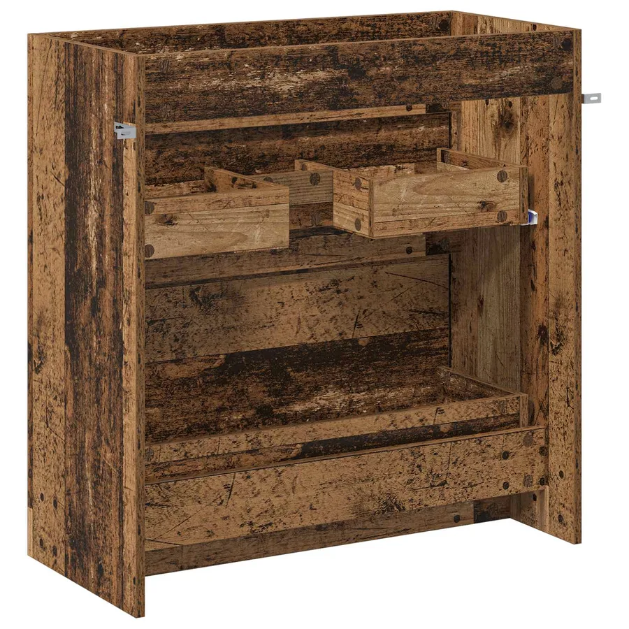 Meuble sous lavabo de salle de bain Bois ancien - 6