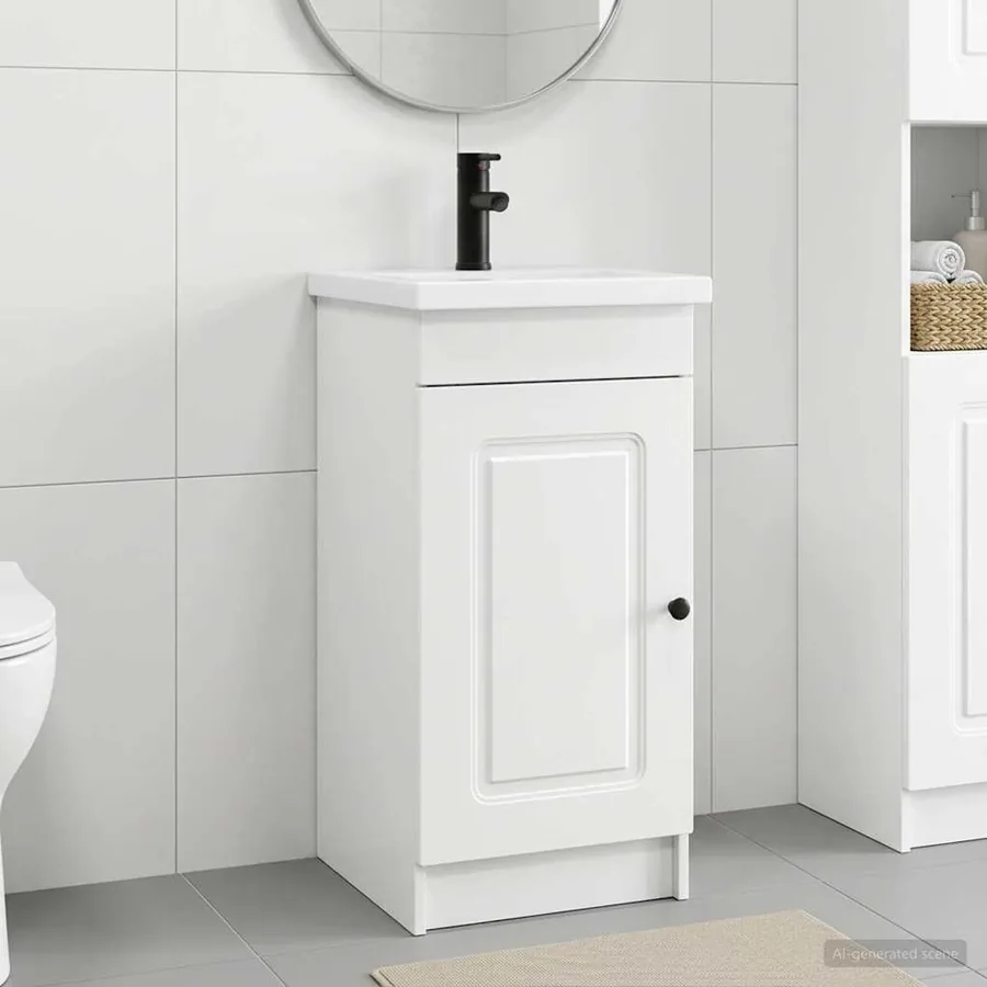 Meuble de salle de bain avec évier Blanc 42 x 40 x 84,5 cm