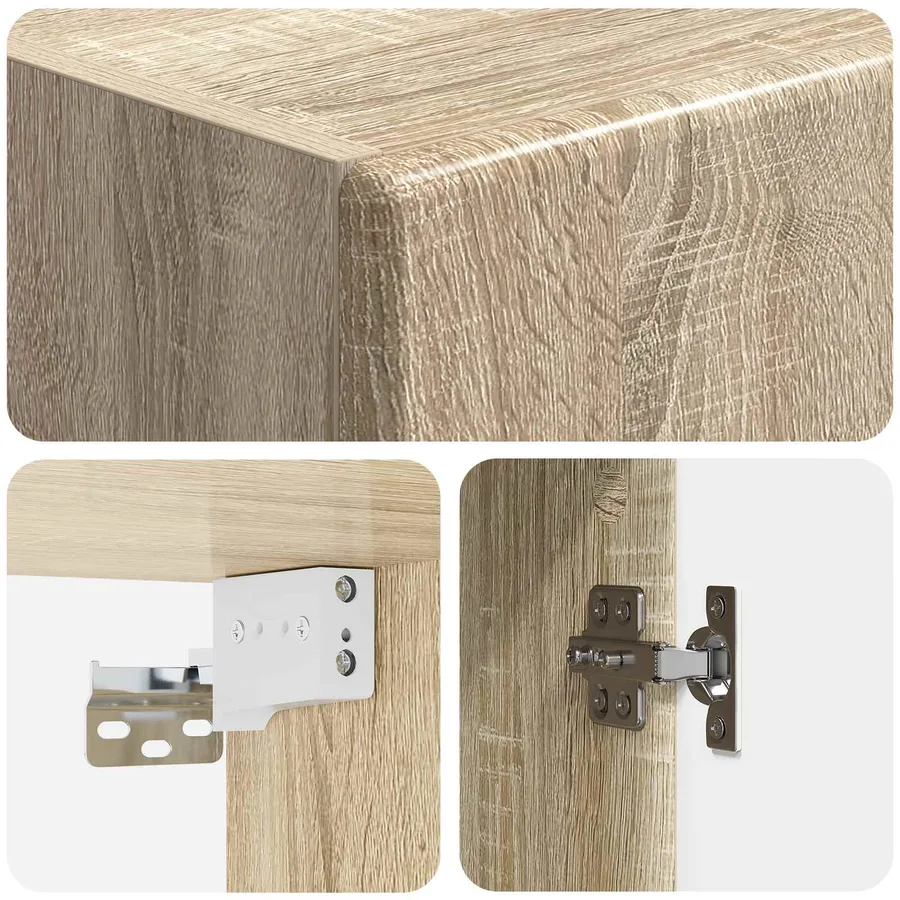 Ensemble de Meubles 2 pcs Chêne Sonoma Bois d'ingénierie - 8