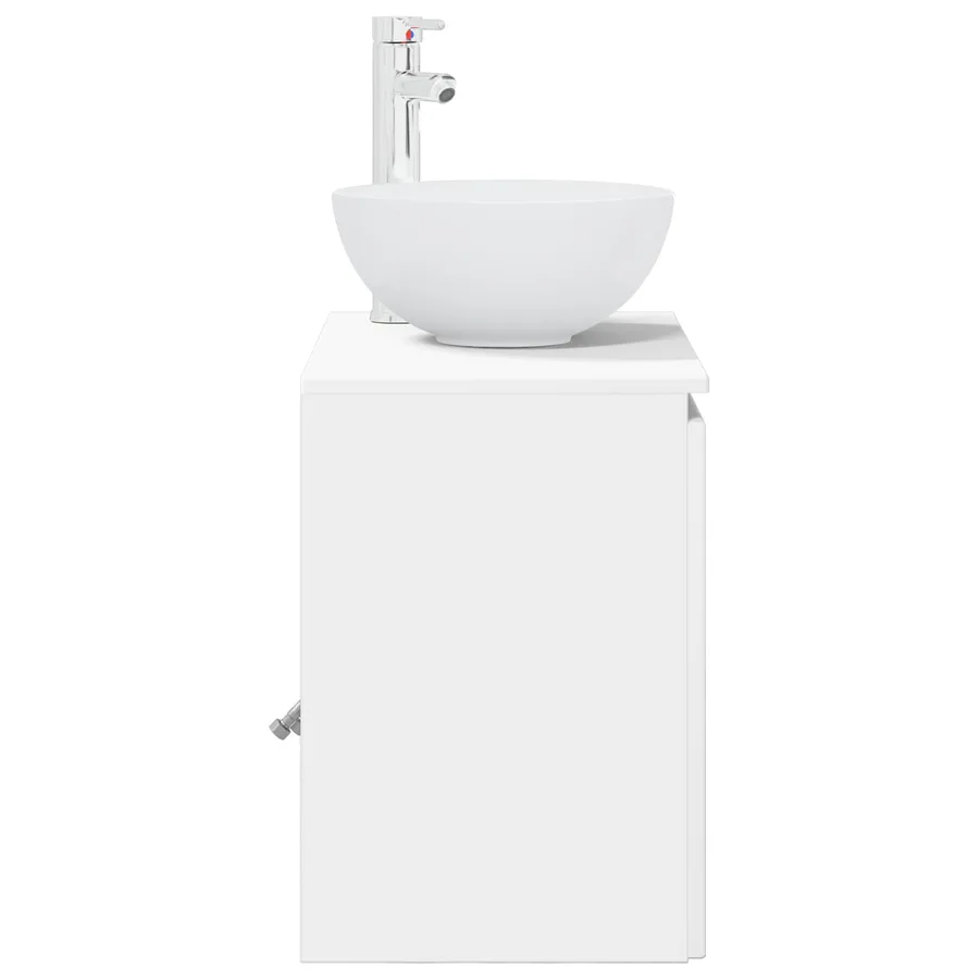 Vanité de lavabo mural Blanc 49,5 x 35 x 63 cm - 4