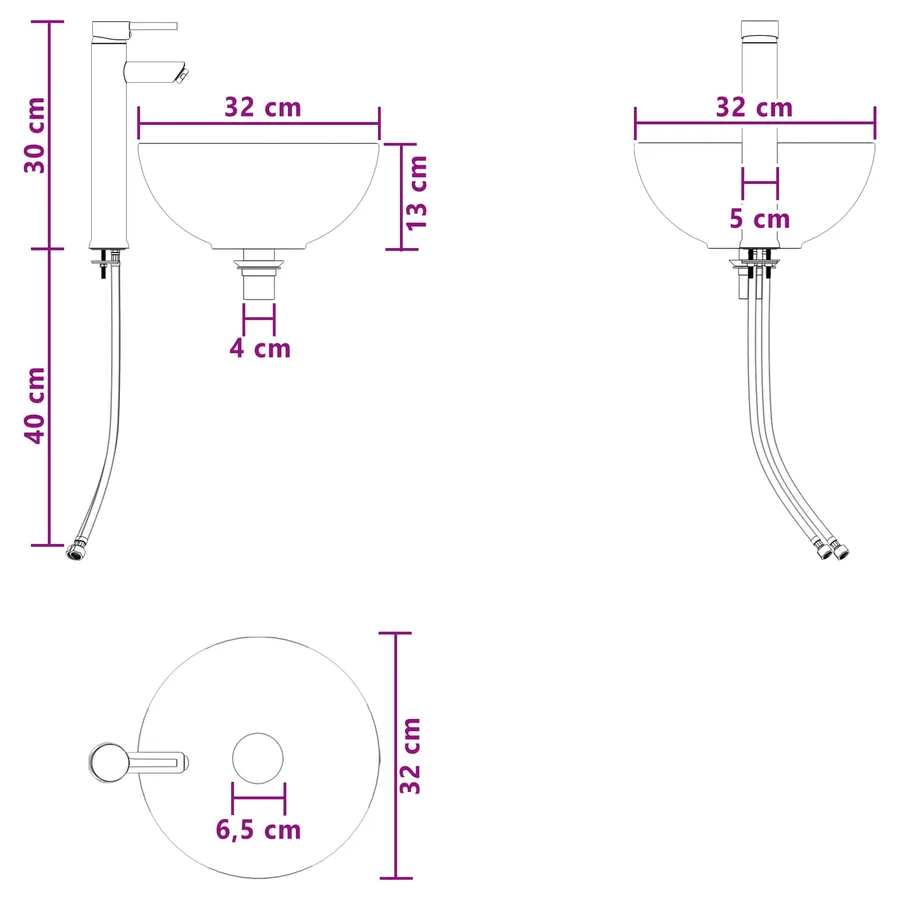 Ensemble d'armoire de salle de bain 4 pcs Blanc - 15