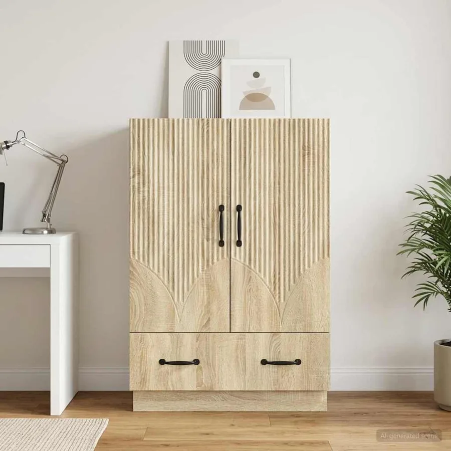 Buffet Chêne Sonoma 66 x 34,5 x 92 cm Bois d'ingénierie - 3