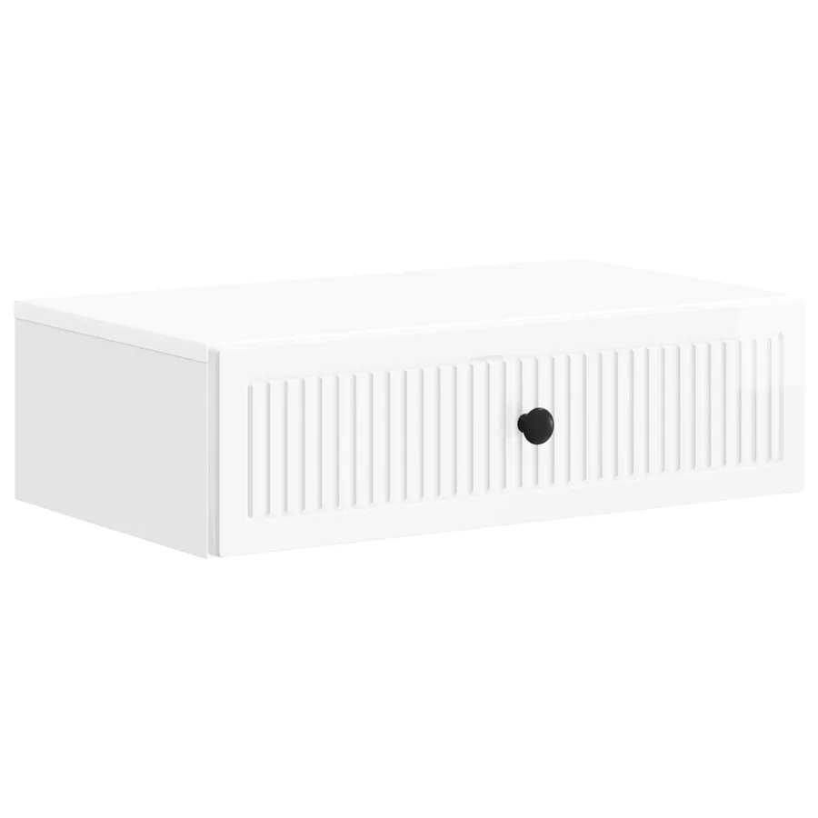 Table d'appoint murale Blanc brillant 59 x 34,5 x 17 cm - 2