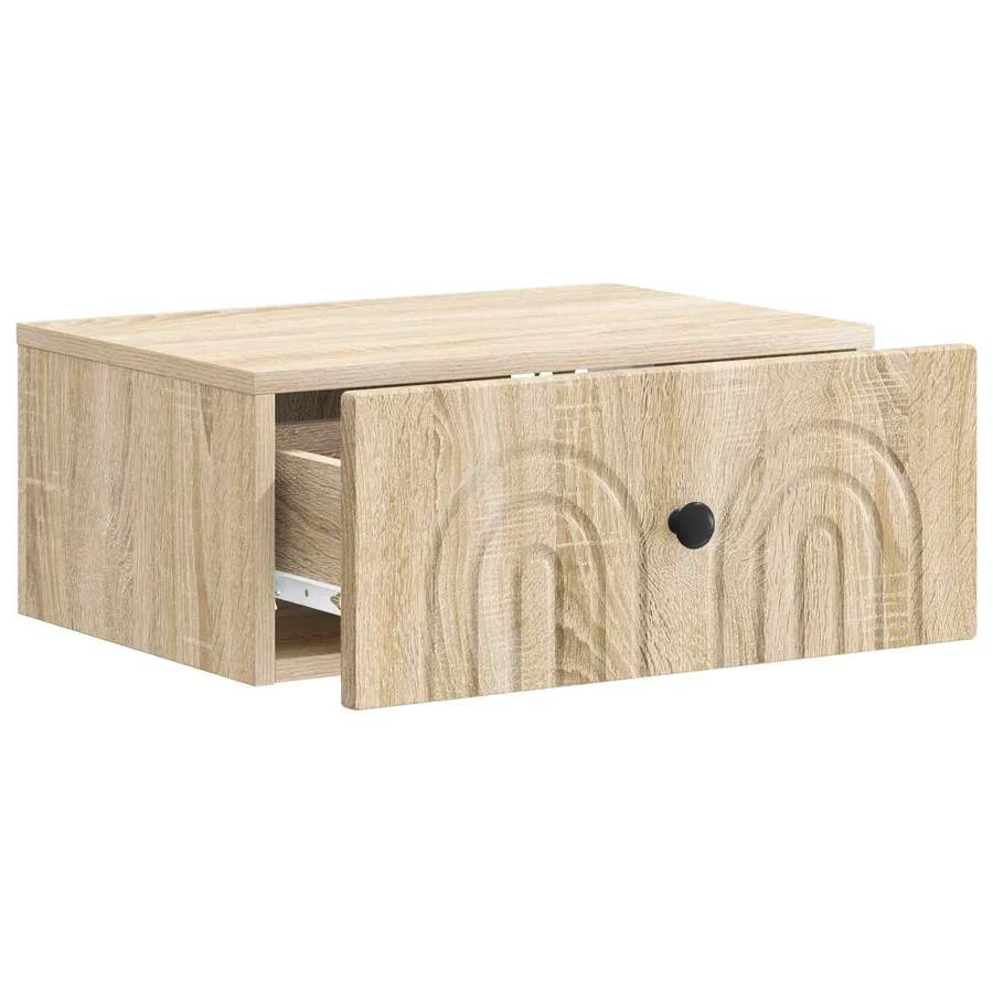 Cabinet de chevet mural 2 pcs Chêne Sonoma 49 x 34,5 x 20 cm - 6