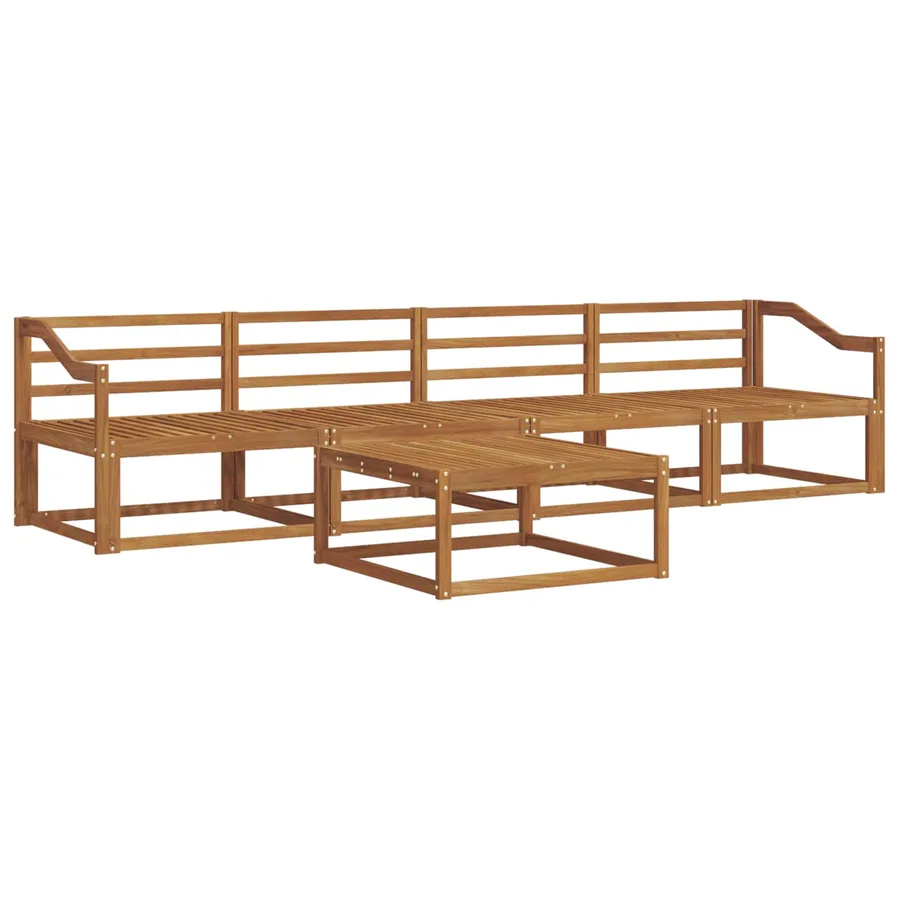 Ensemble de canapés d'extérieur 5 pcs Naturel - 2