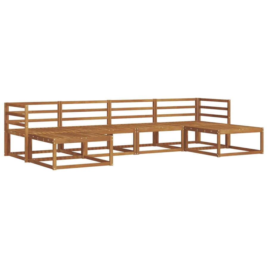 Ensemble de canapés d'extérieur 6 pcs Naturel - 2