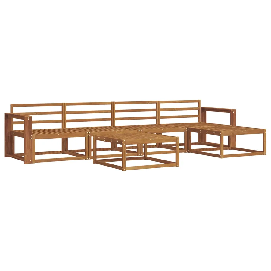 Ensemble de canapés d'extérieur 6 pcs Naturel - 2