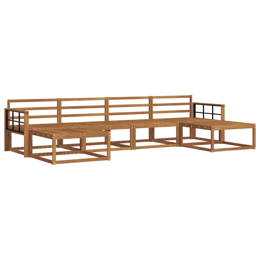 Ensemble de canapés d'extérieur 6 pcs Naturel - 2