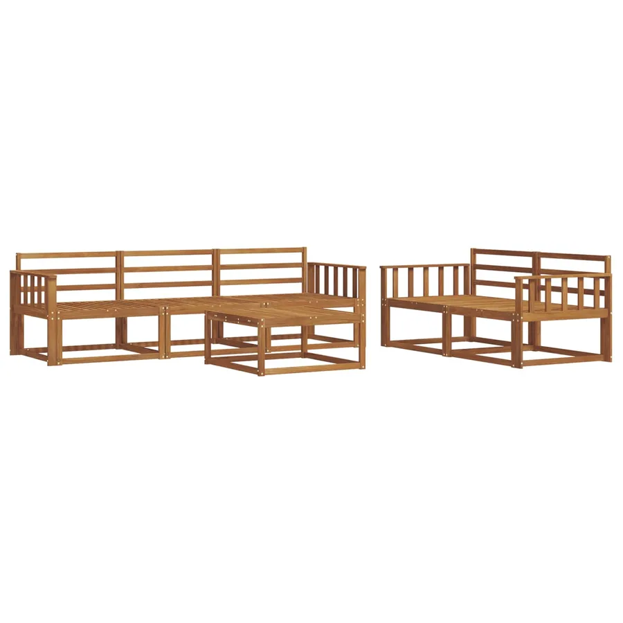 Ensemble de canapés d'extérieur 6 pcs Naturel - 2