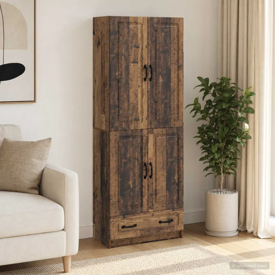 Ensemble de Meubles 2 pcs Bois ancien Bois d'ingénierie