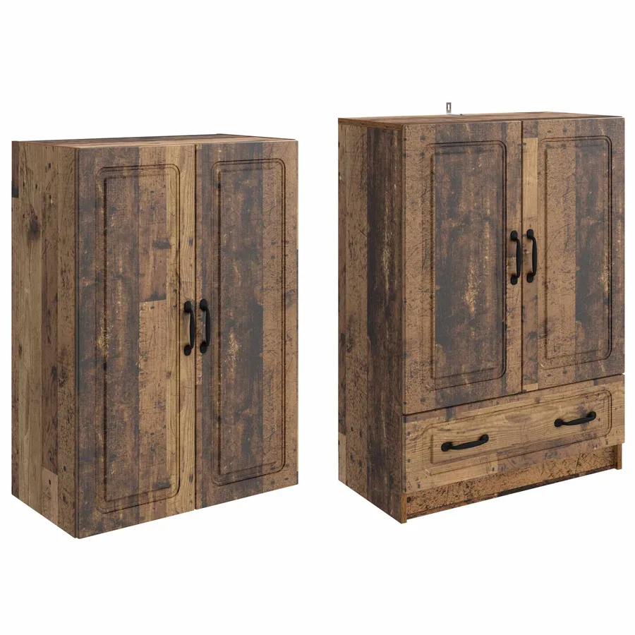 Ensemble de Meubles 2 pcs Bois ancien Bois d'ingénierie - 4