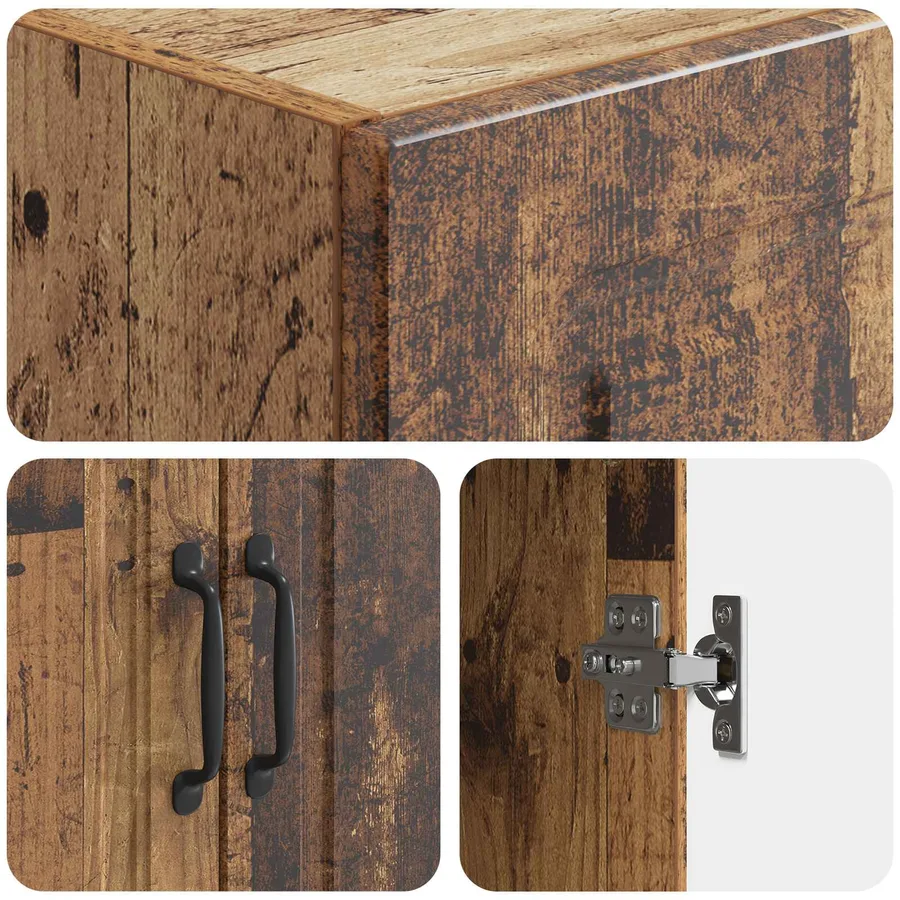 Ensemble de Meubles 2 pcs Bois ancien Bois d'ingénierie - 8