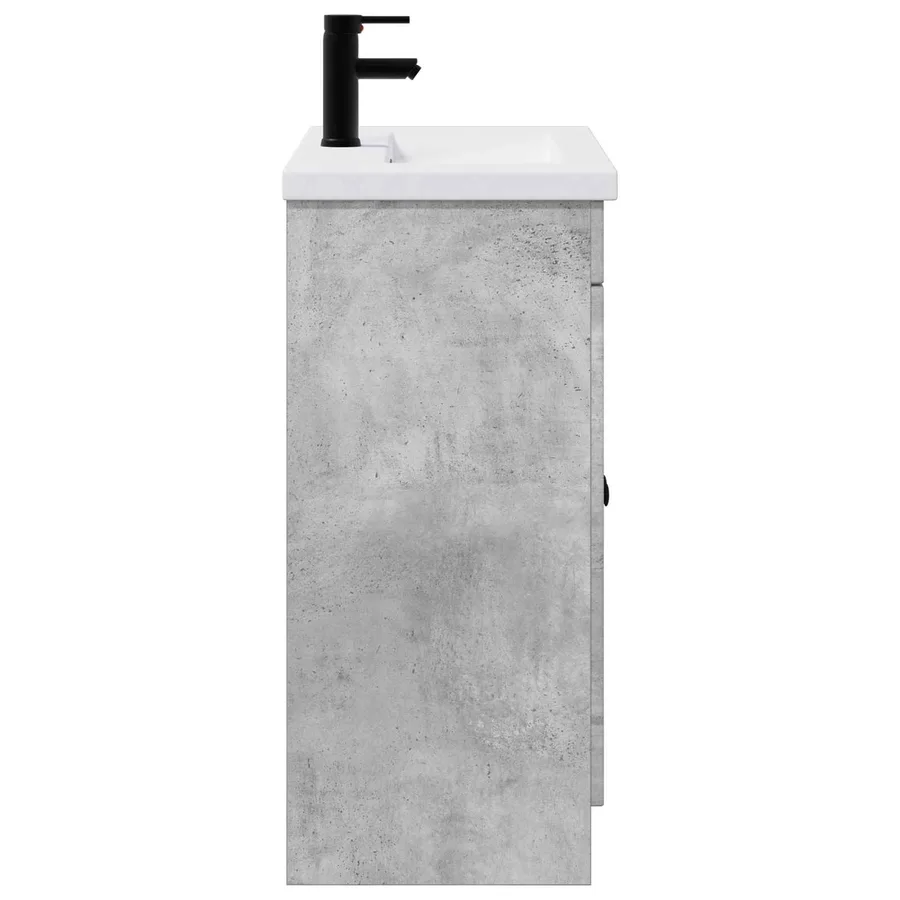 Ensemble de mobilier de salle de bain Gris béton - 6