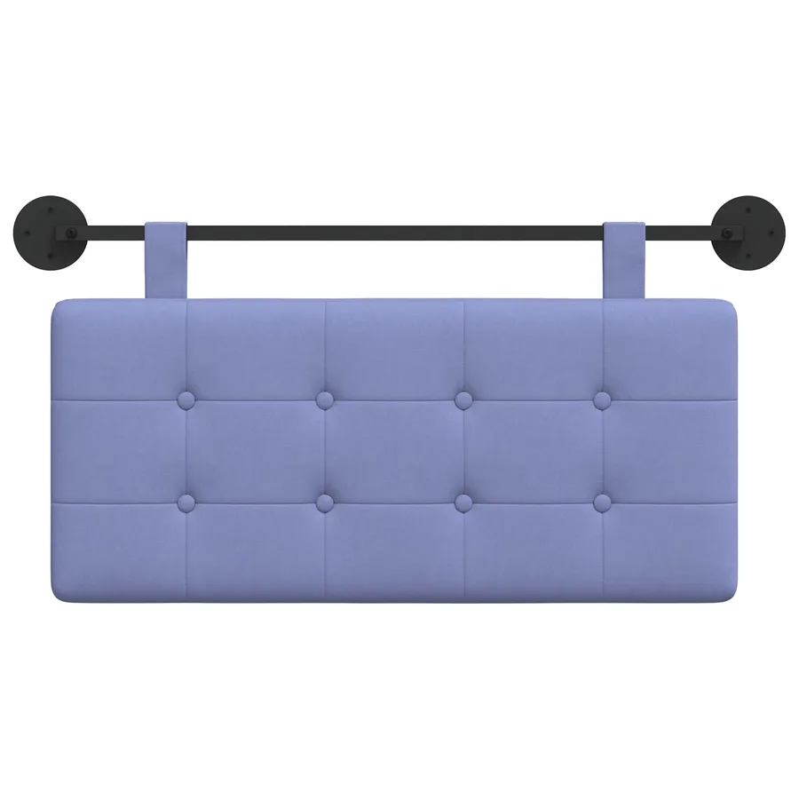 Tête de lit suspendue Bleu denim tissu - 5