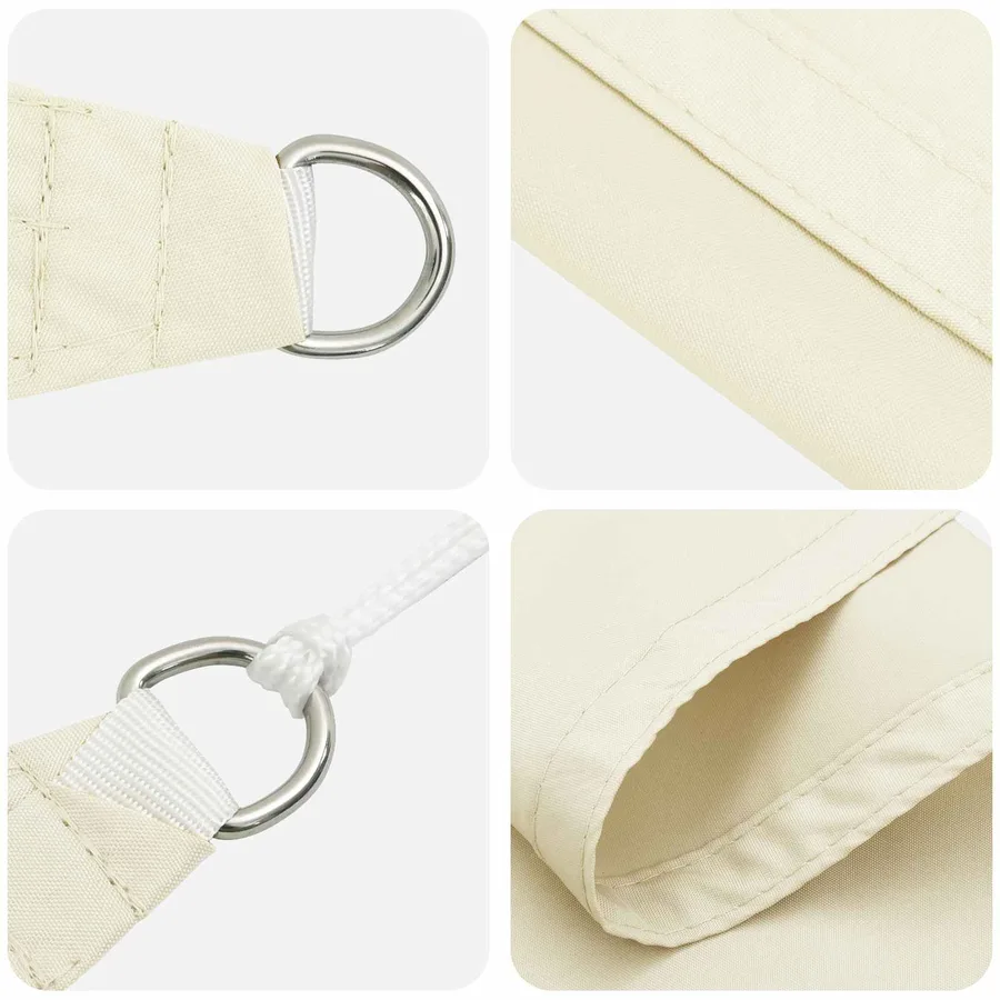 Voile d'ombre Crème 6 x 2 m 100 % polyester Oxford - 4
