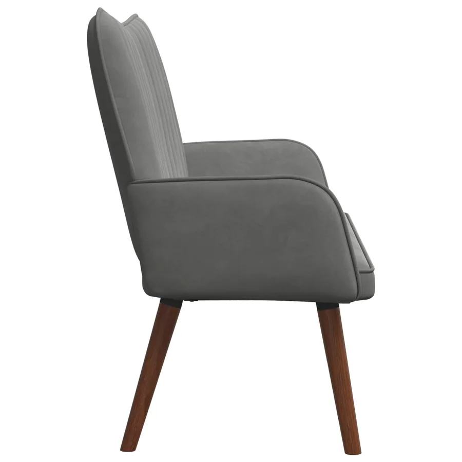 Sofa 2 places Gris foncé 115 x 61 x 87 cm Velours - 5