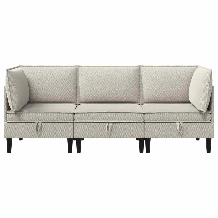 Ensemble de meubles pour le salon 3 pcs Avoine Tissu - 7