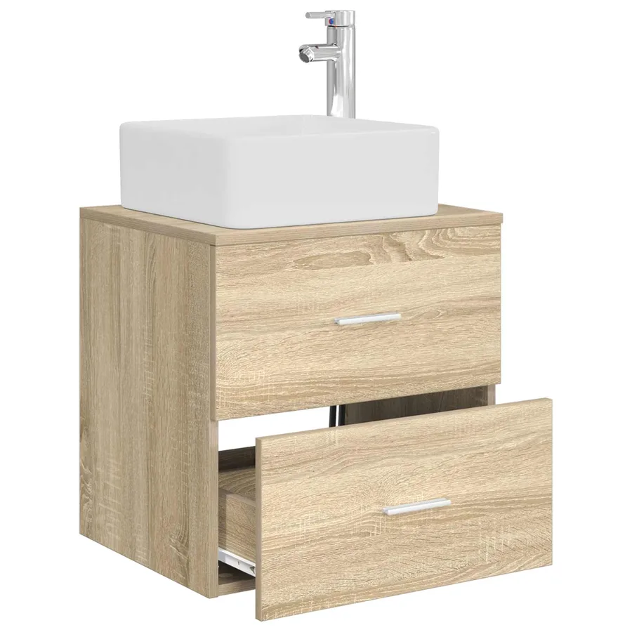 Vanité de lavabo mural Chêne Sonoma 49,5 x 41 x 63 cm - 3