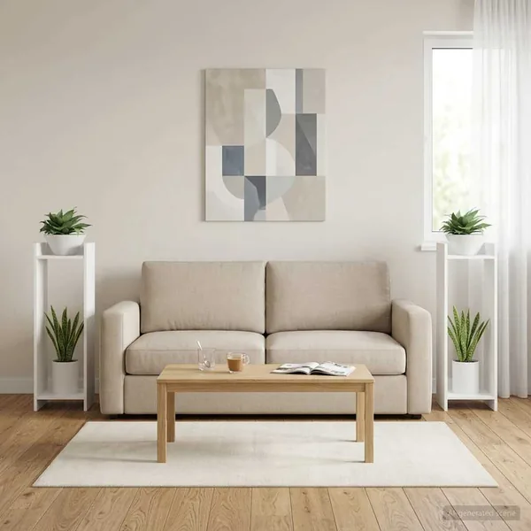 Support de Plante 2 pc Blanc 30 x 30 x 100 cm Bois d’ingénierie