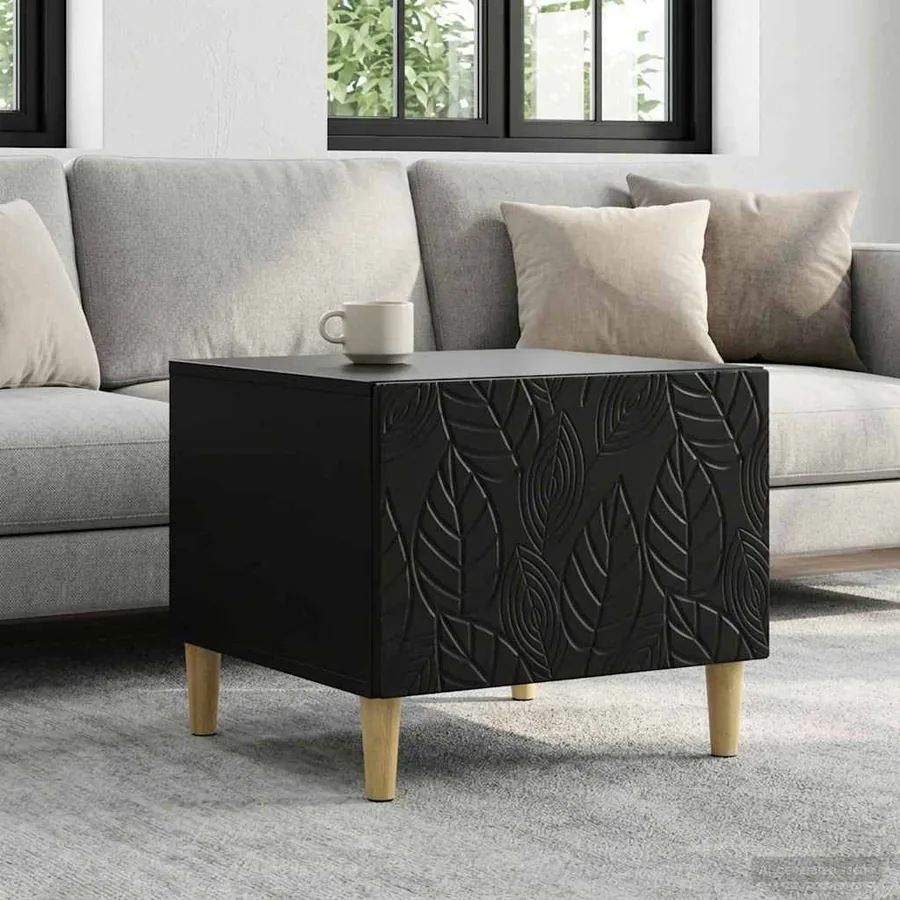 Table basse Noir 50 x 49 x 40 cm Bois d'ingénierie