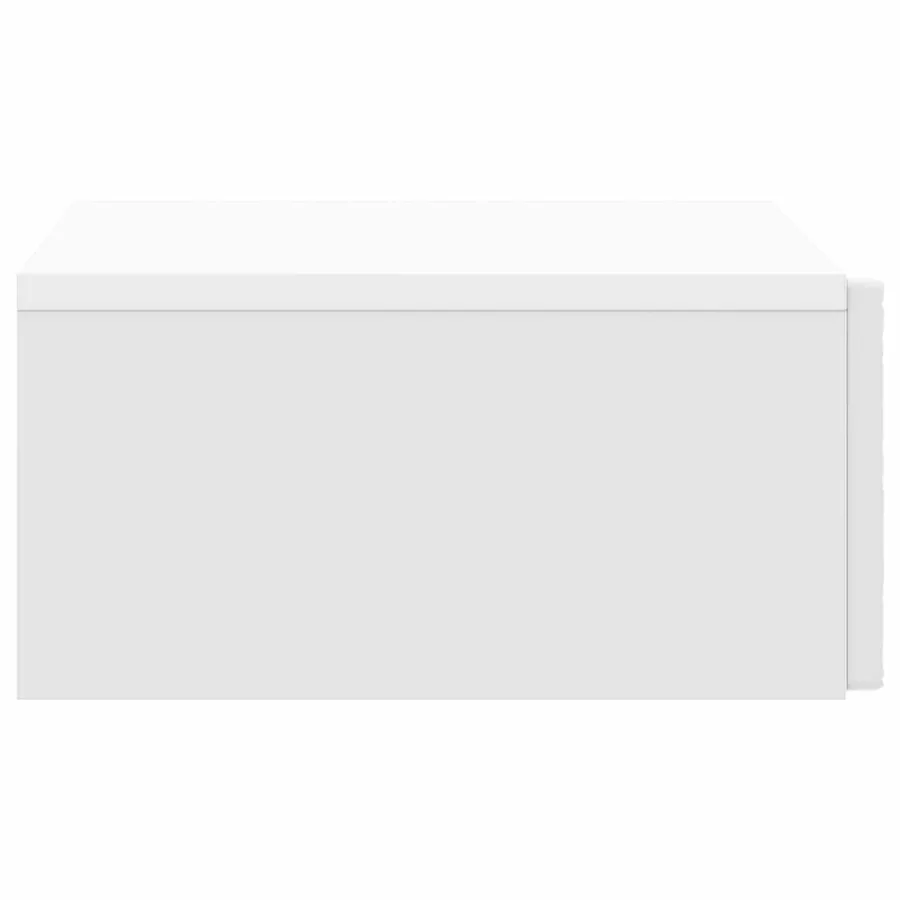 Table d'appoint murale Blanc brillant 59 x 34,5 x 17 cm - 5
