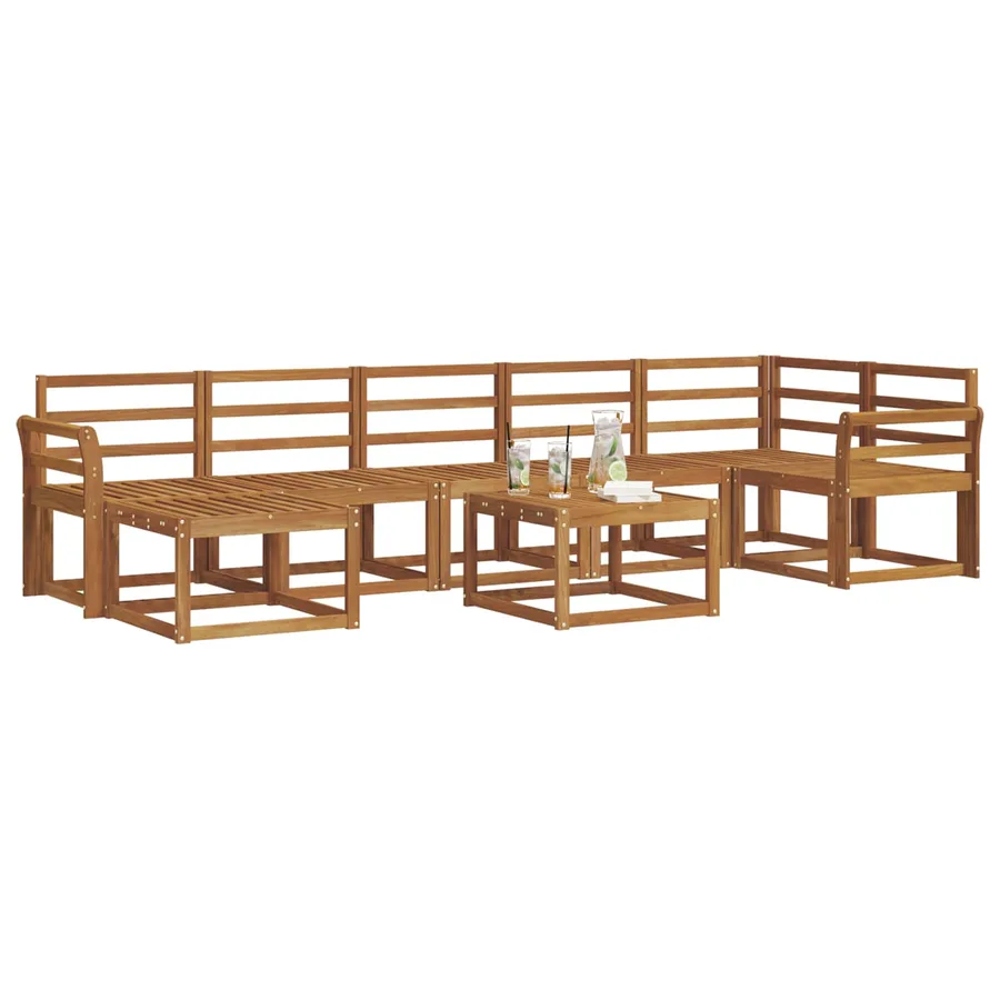 Ensemble de canapés d'extérieur 8 pcs Naturel - 3
