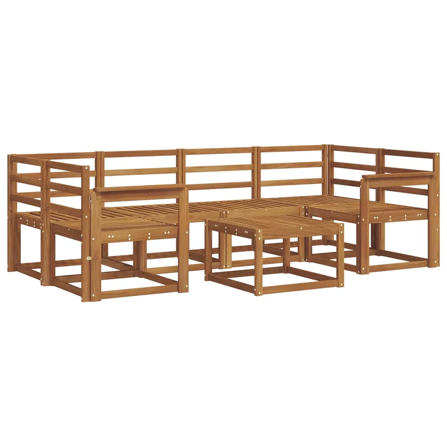 Ensemble de canapés d'extérieur 7 pcs Naturel - 2