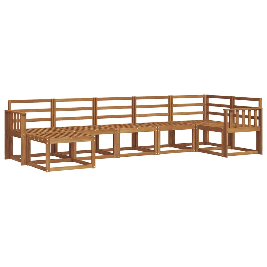 Ensemble de canapés d'extérieur 7 pcs Naturel - 2