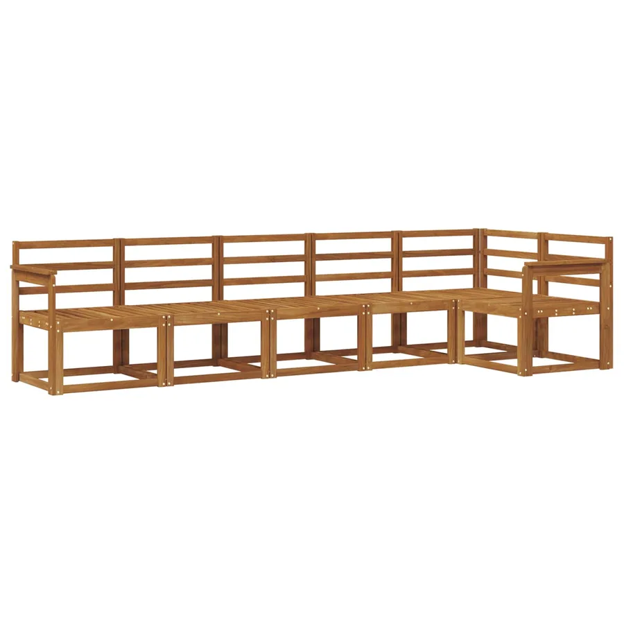 Ensemble de canapés d'extérieur 6 pcs Naturel - 2