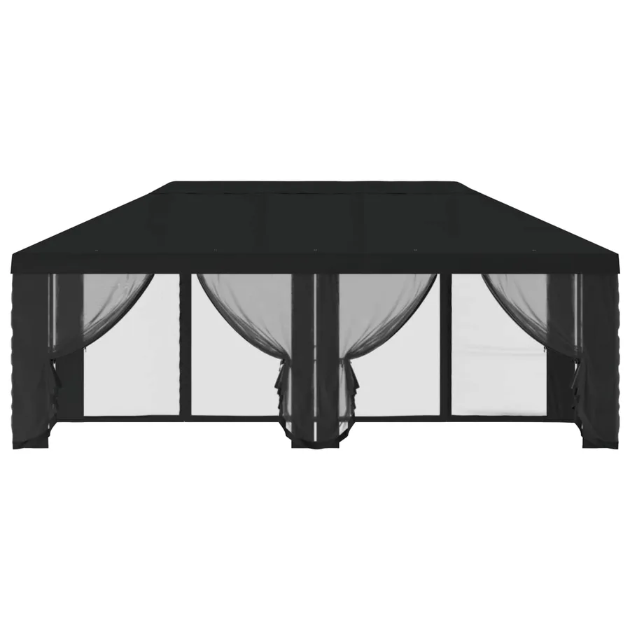 Housse de tonnelle avec murs latéraux Noir 600,5 x 300,5 cm - 5