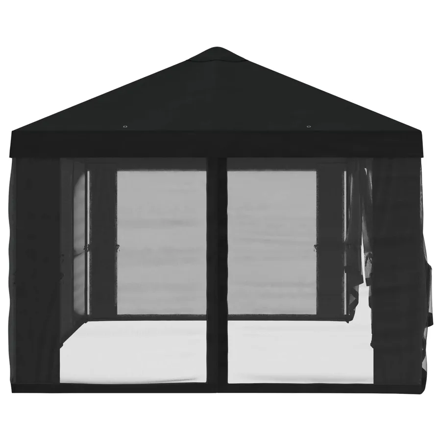 Housse de tonnelle avec murs latéraux Noir 600,5 x 300,5 cm - 6